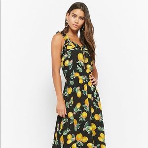 Plus Size 3x black lemon maxi dress